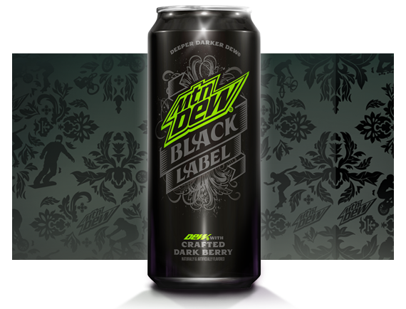 Advertising for Mtn Dew Black Label