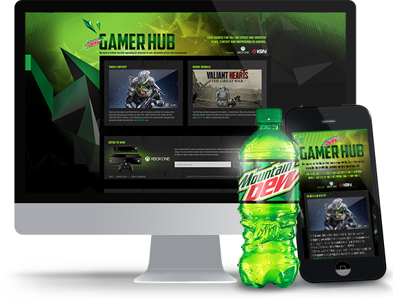 The Mtn Dew Gamer Hub Project