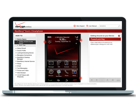 My work on the Verizon Wireless Device Simulator