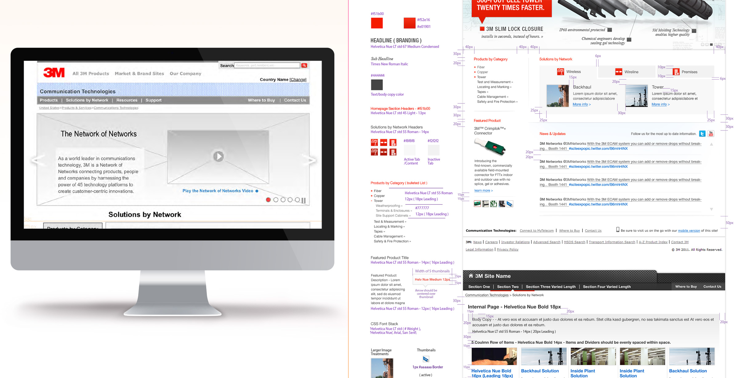 Wireframe prototype of the experience