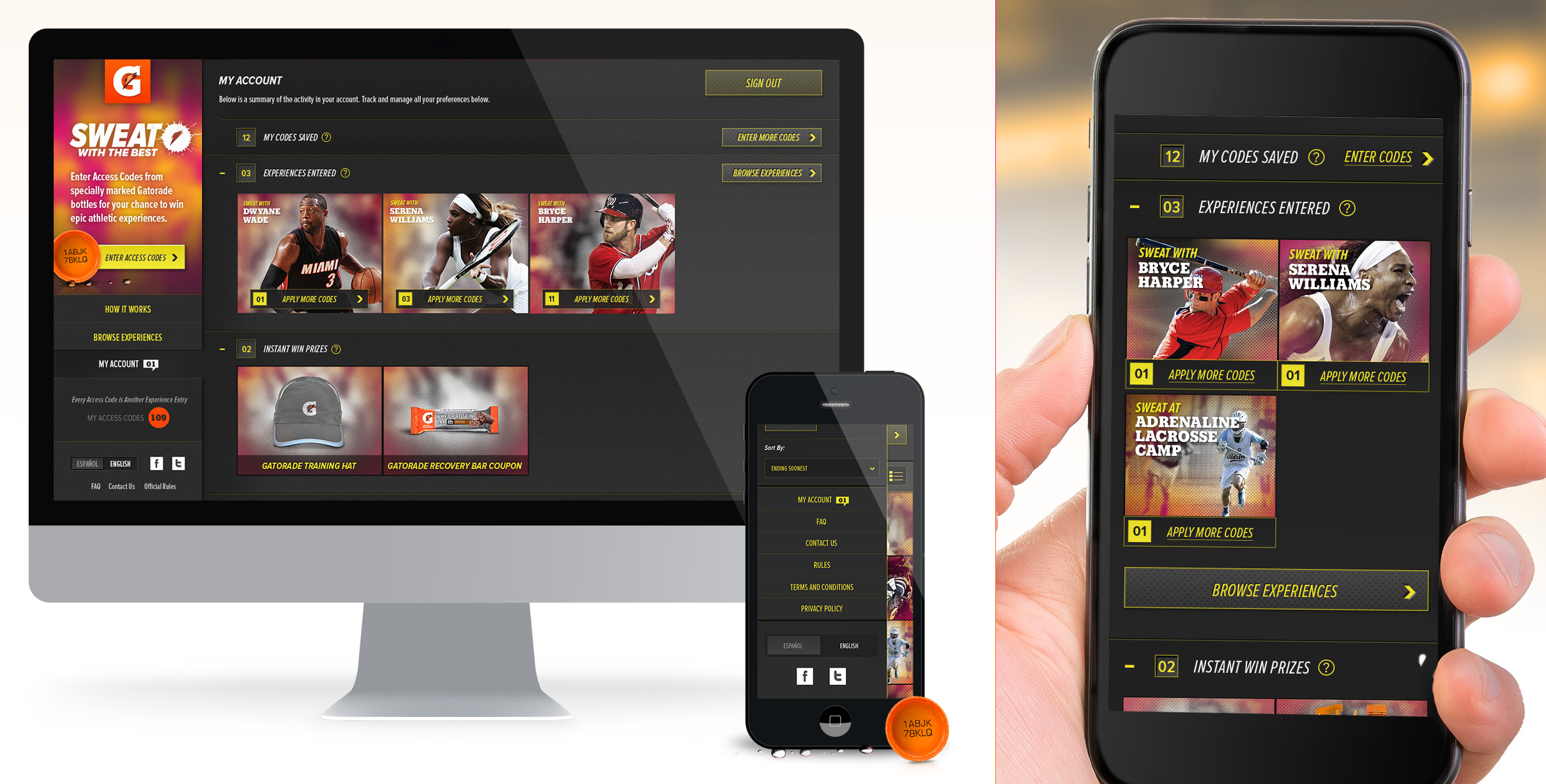 Wireframe prototype of the experience