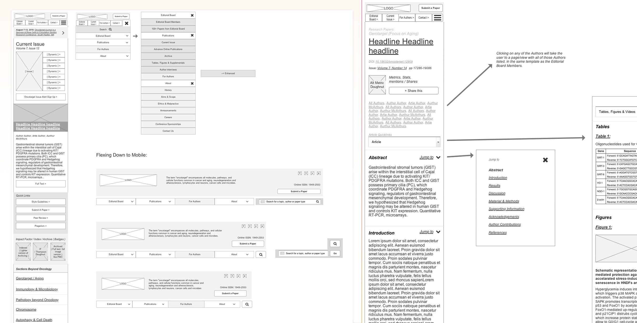 Wireframe / Prototype of the experience