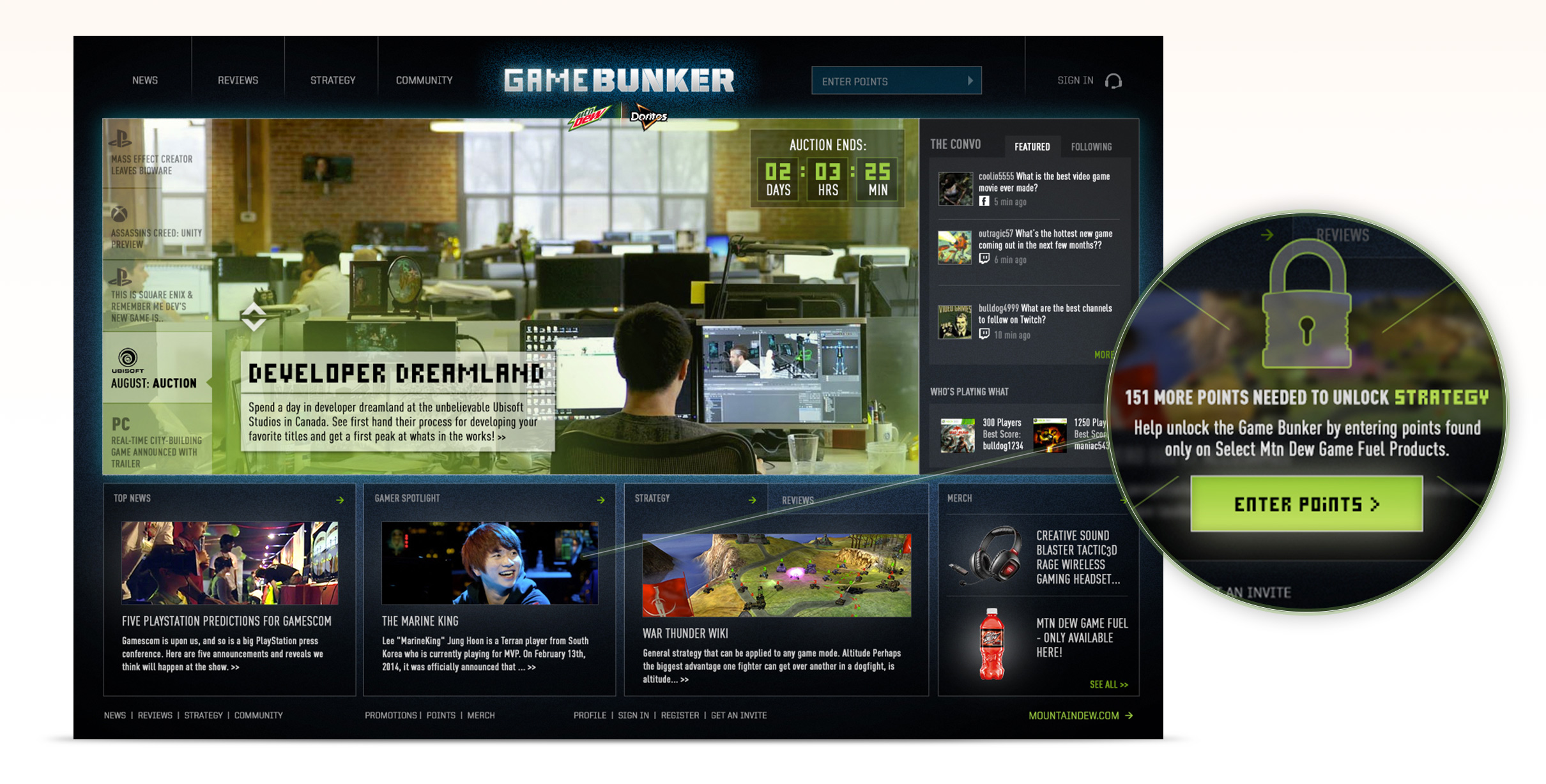 Wireframe prototype of the experience