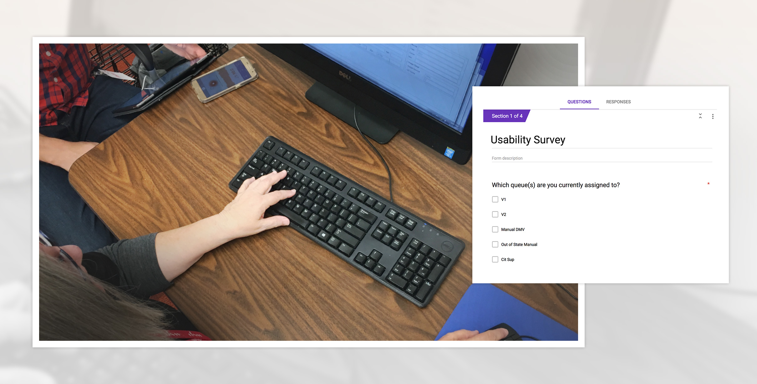 Wireframe prototype of the experience