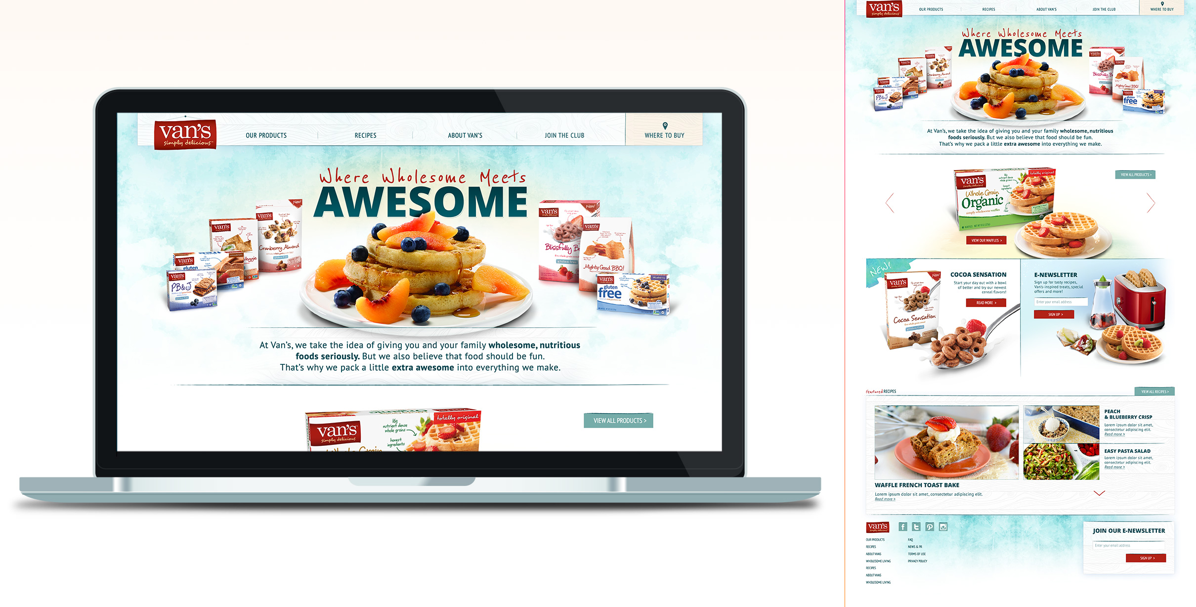 Wireframe prototype of the experience