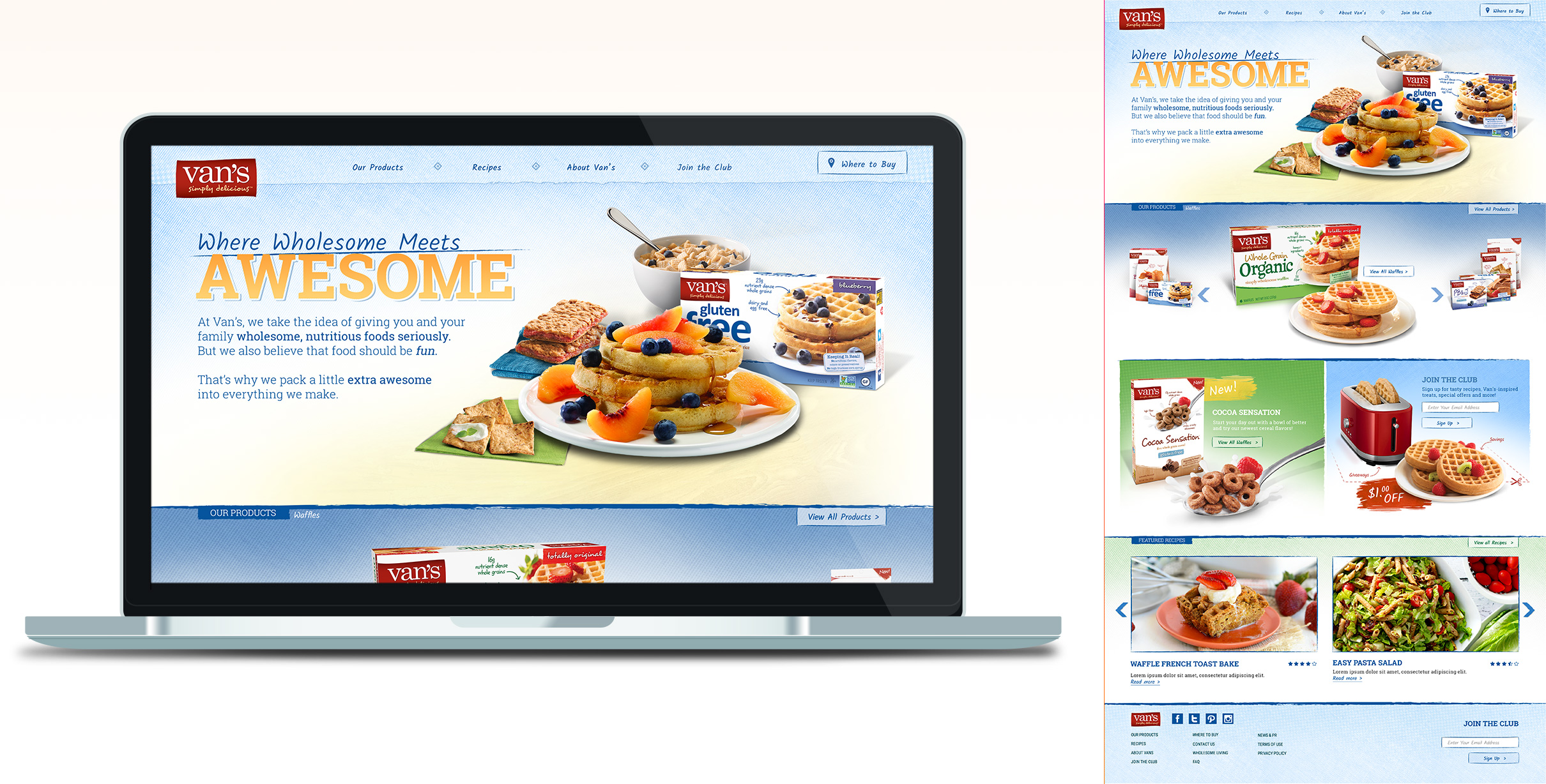 Wireframe prototype of the experience