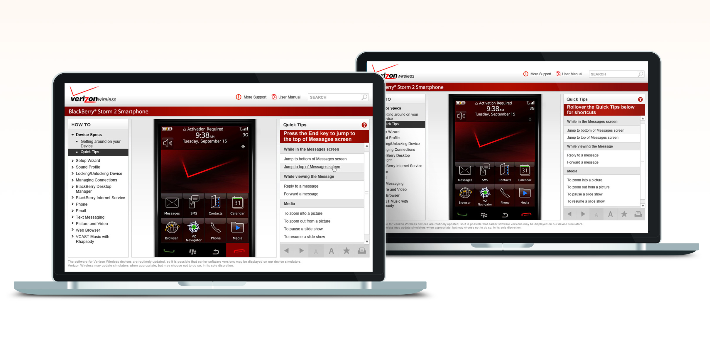 Wireframe prototype of the experience