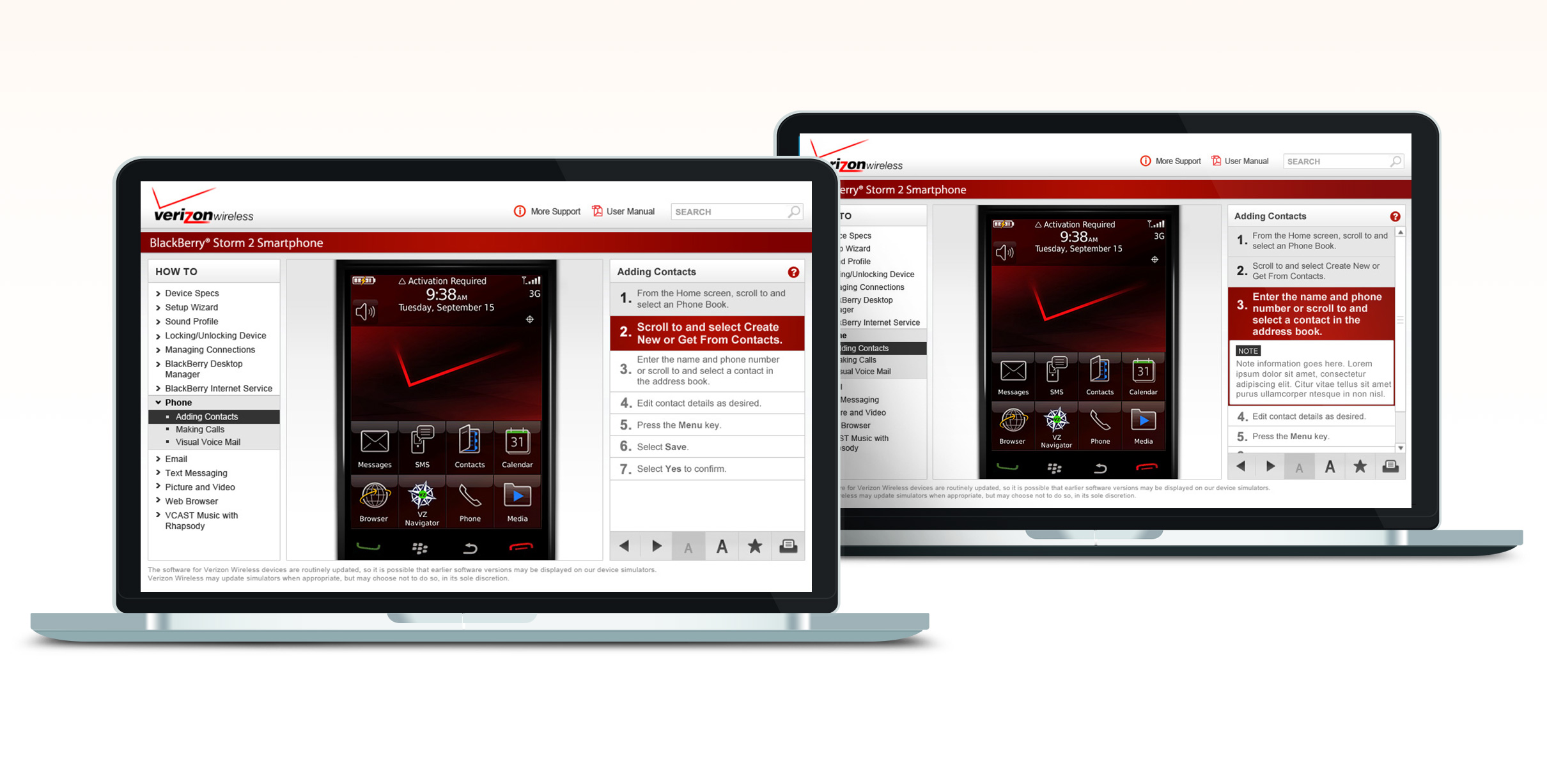 Wireframe prototype of the experience