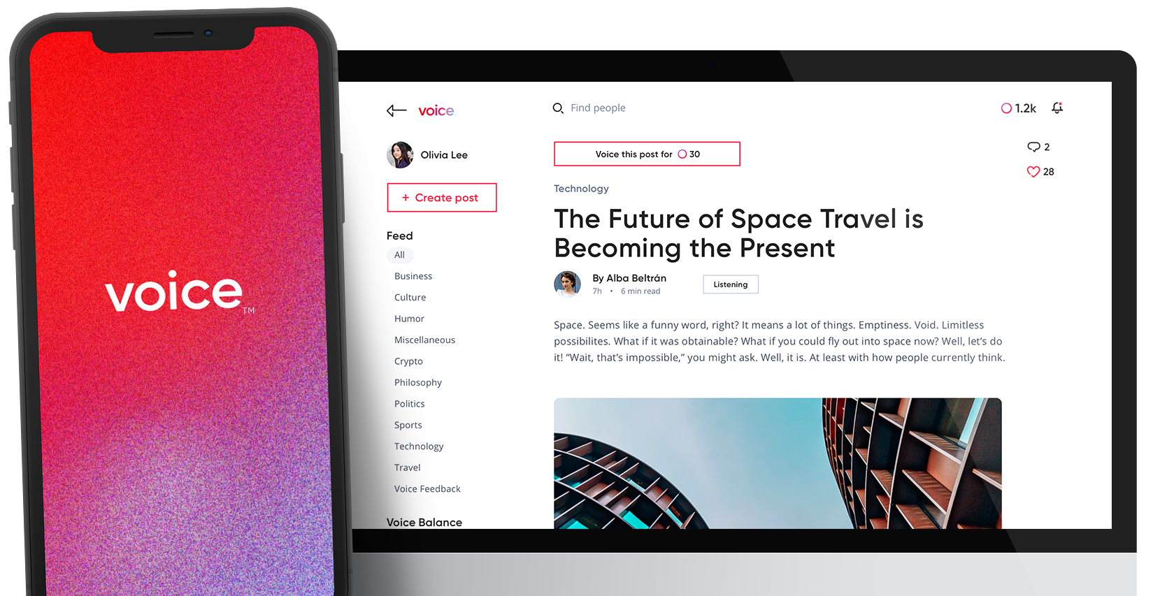 a Blockchain-based Social media platform brought to launch